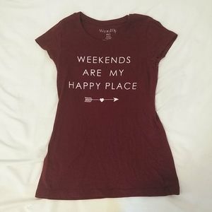 Extra Small maroon T-shirt